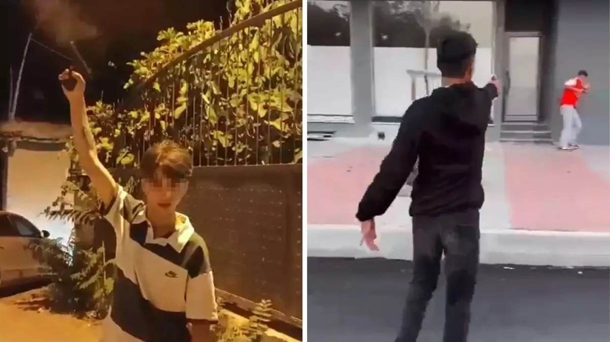 Arnavutköy’de iki çocuk kuru sıkı tabancayla sokakta terör estirdi