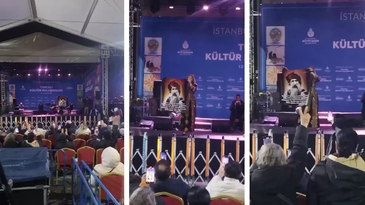 İBB’nin etkinliğinde skandal! Vatan haini Seyit Rıza’nın posterini açtı